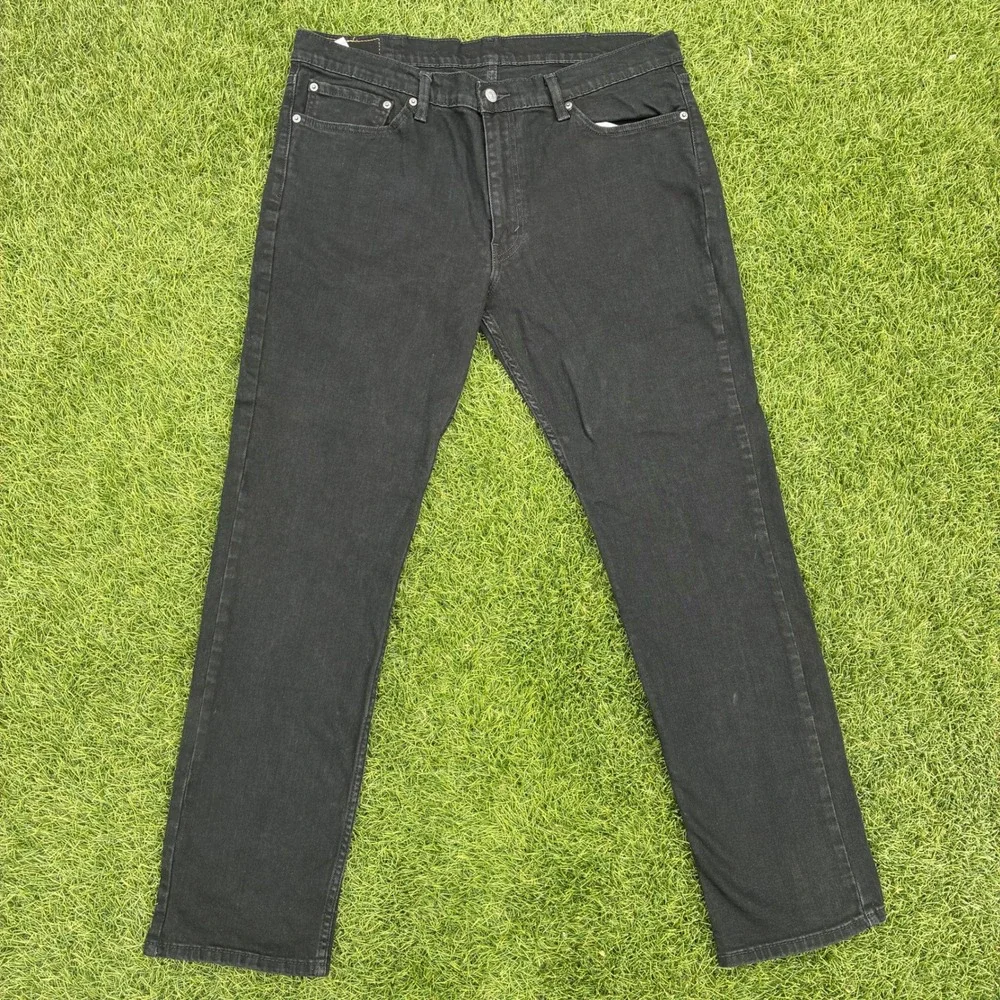 Levis 511 Slim Fit Black Jeans Mens 38x31 Solid Denim Pants Cotton Classic Work